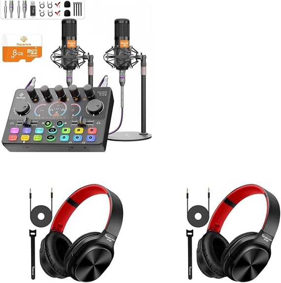 Podcast Equipment bundle for 2 for live streaming