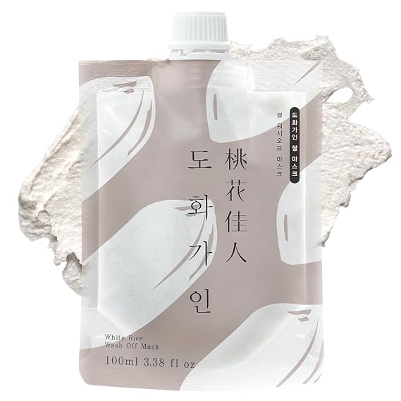White Rice Wash off Facial Mask l Daily Skincare Essential Korean Skin Care Produced from Domestically Harvested Ingredients, Gentle Hydrating & Soothing l 3.38 fl. Oz