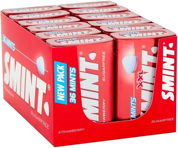 Smint Sugarfree XXL Strawberry Tins (Pack of 12)