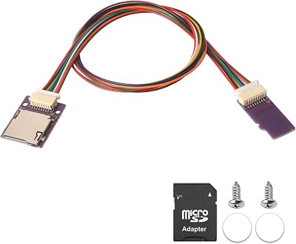 Micro SD to Micro SD Card Extension Cable TF Card Adapter Split Flexible Male to Female Extension Cable with Screw Holes for Micro SD Cards to Prevent Card Holder Wear 30cm/11.8in