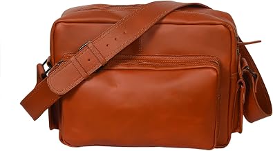 Celtic Premium Leather Travel Messenger Bag with Multi-Pockets & Adjustable Strap