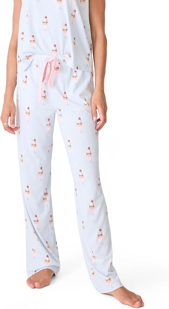 PJ Salvage Women's Sundae Best Collection Loungewear Open Leg Pant