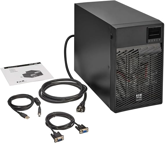 Eaton Tripp Lite SU2200XLCD 2200VA SmartOnline UPS, 1800W Battery Backup, 7 Outlets 120V Tower, LCD USB DB9, Network Card Ready, ACE Included
