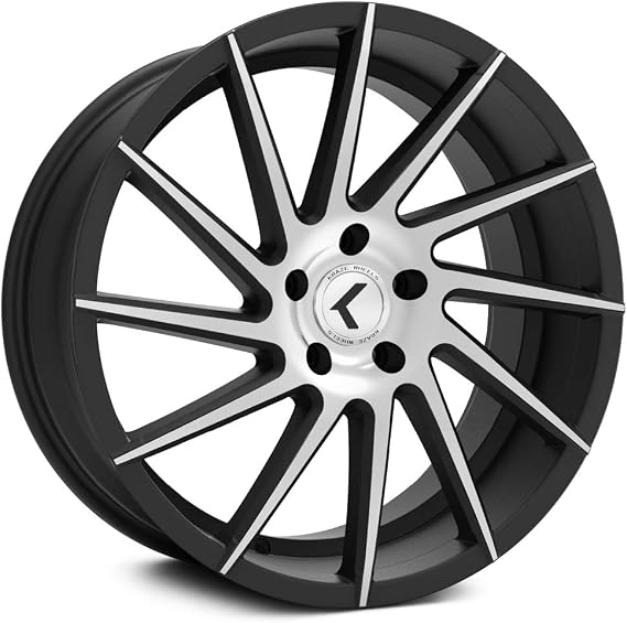 Kraze KR181 Spinner 20x8.5 5x112 +40mm Black/Machined Wheel Rim 20" Inch