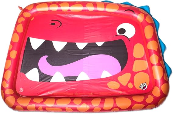 BigMouth Inc Splash Pad Sprinkler Water Toy for Kids, Outdoor Summer Backyard Spray Game for Toddlers - Dinosaur