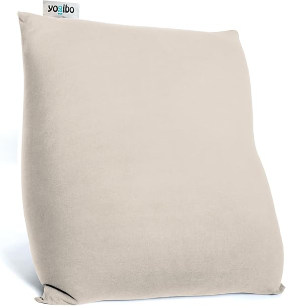 Yogibo Mini Bean Bag, Small Beanbag Chair for Kids, Teens and Adults, Great for Meditation and Sitting, Fibead Filling Conforms to Body, Washable, Removable Cover, Light Grey