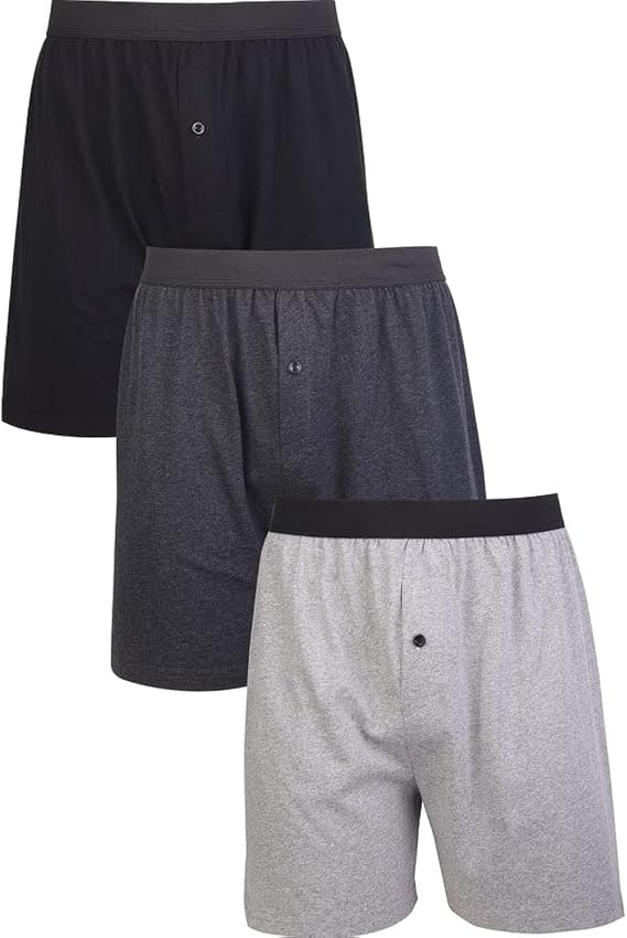 Knocker Mens Cotton Knit Boxers 3-Pack