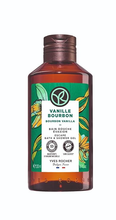 Yves Rocher Bourbon Vanilla Escape Bath and Shower Body Gel - 200 ml. / 6.7 fl.oz.