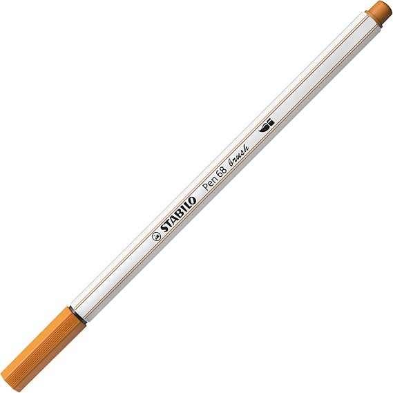 STABILO Pen 68 Brush Marker, Dark Ochre