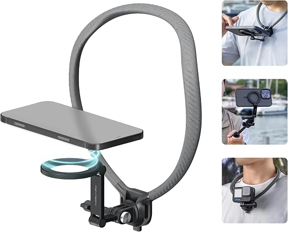 PGYTECH CapLock Quick Release Magnetic Neck Mount for Action Camera/Phone