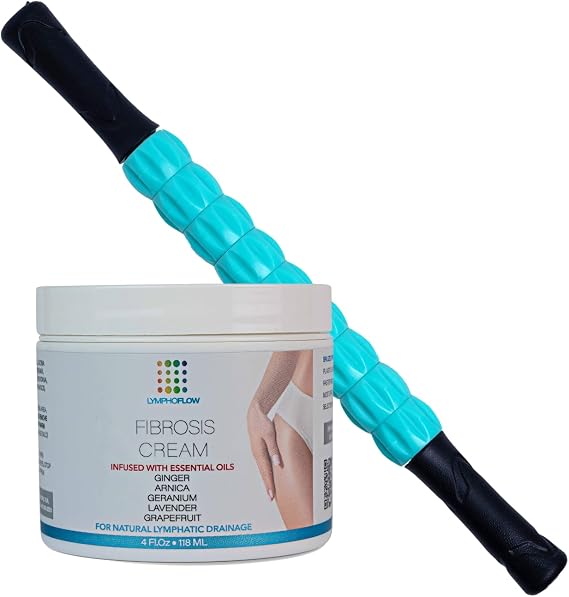Bruizex Post Liposuction Massage Roller Stick & Fibrosis Treatment Cream Bundle
