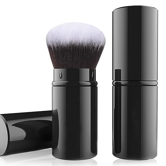 Retractable Kabuki Brush, Travel Powder Face Makeup Brushes