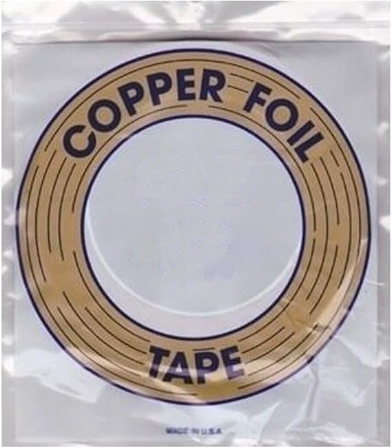 Edco 1/4" Copper Foil - Silver Back - 1.0 Mil. - 1 Pack