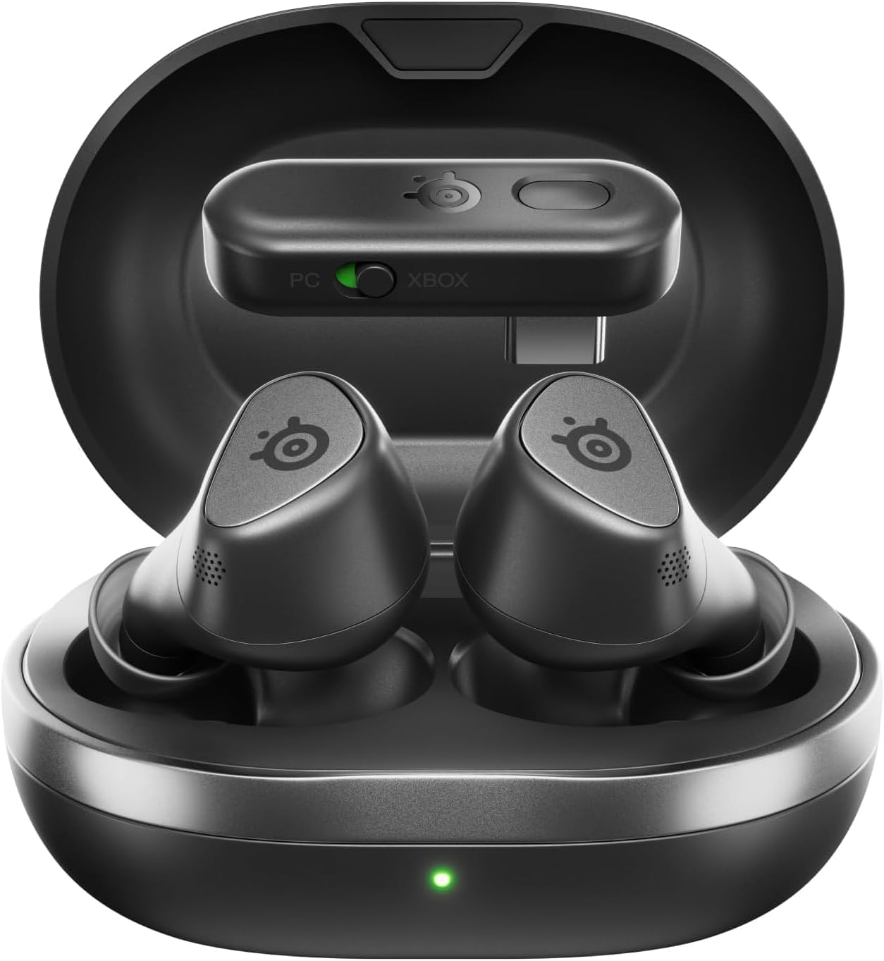 SteelSeries Arctis GameBuds – Wireless In-Ear Gaming Headset for Xbox – 2.4 GHz  BT 5.3 – ANCTransparency Mode – Waterproof IP55 – 40H Battery – Wireless Charging – Xbox, PS5, PC, Switch, Mobile