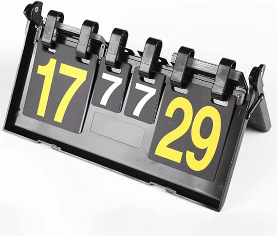 Flipping Scoreboards 6 digits, Portable Scoreboard Flipper, Multi Sports Score Flip Scoreboard Score Keeper for Games Soccer Basketball Tennis Softball