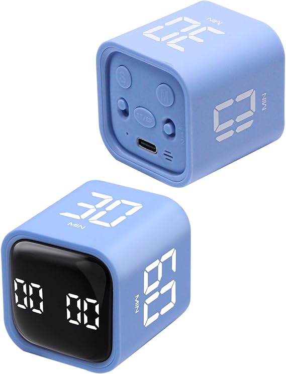 LUCKY TIME Rotating Productivity Timer 5/10/30/60min, Flip Timer, ADHD Tool