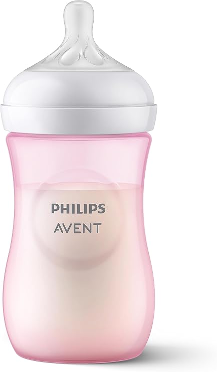 Philips Avent Doğal Tepkili Biberon, 260 ml, 3-6 Ay+, Akıtmaz Emzik, Kolik ve Gaz Önleyici, BPA İçermez, Pembe, SCY903/11