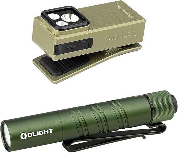 OLIGHT Oclip Ultra Clip-on Light Bundle I3T 2 EOS Pocket EDC Flashlight