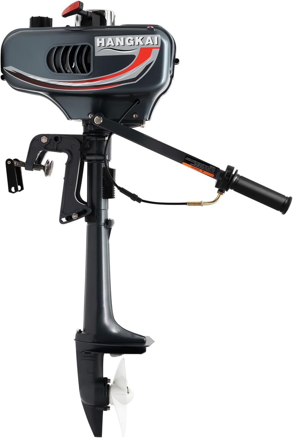 HANGKAI Outboard Motor,2 Stroke 3.5HP Heavy Duty Outboard Motor Boat Engine Fishing Boat Motor wCDI systemWater Cooled tank 1.3L US Stock 1