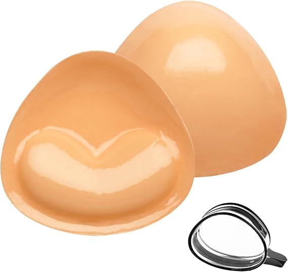 Women Invisible Adhesive Sponge Bra Inserts Bikini Pads, Triangle