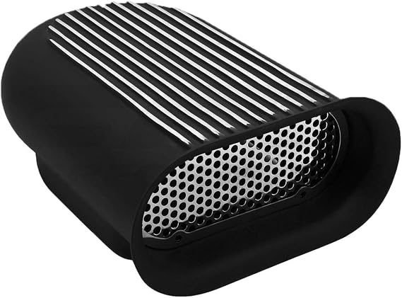 Single Fits 4 Barrel Scoop Hilborn Style Aluminum Finned Black Hood Scoop