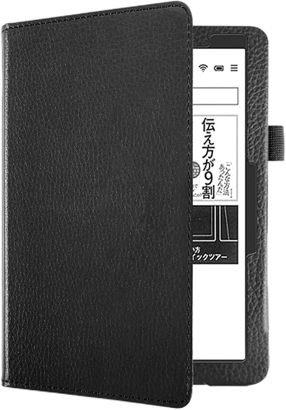 Cases for Kobo Aura One 7.8 Inch N709 2016 Waterproof E-Reader PU Leather Case Magnetic Protective Cover for kobo One (Color : Black)