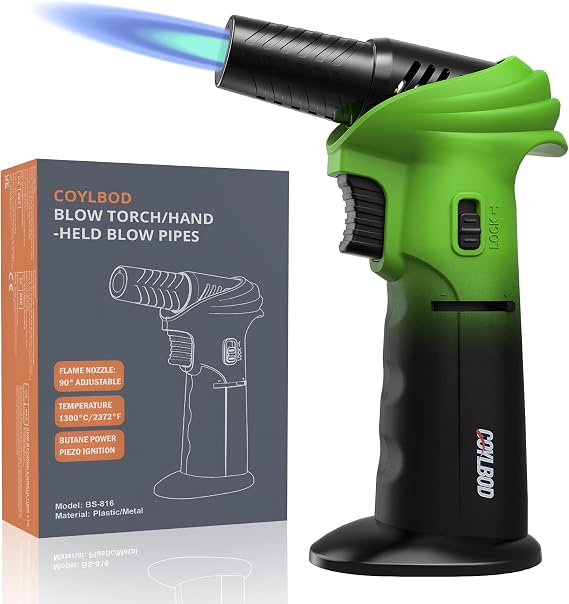 Butane Torch Lighter 0-90Rotating Safety Lock for Soldering