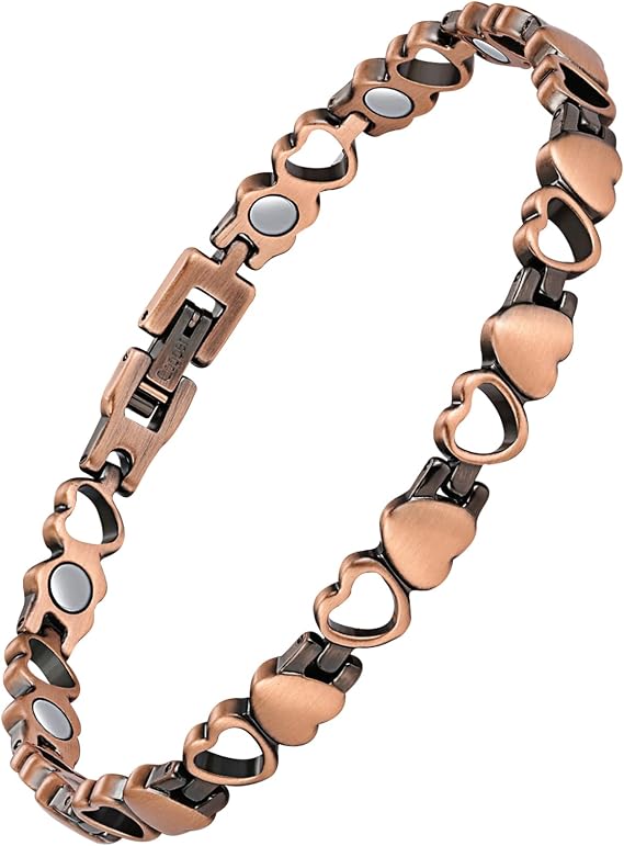 Jeracol Copper Ankle Bracelet for Women, Ultra Strength Magnetic Ankle Bracelets for Women with Adjust Tool