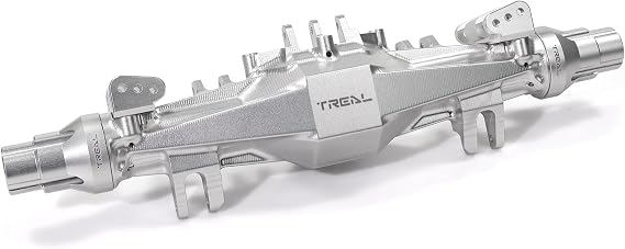 TREAL 7075 Aluminum Rear Axle Housing w Rear Hubs for 1/8 LMT 2.0(Silver)
