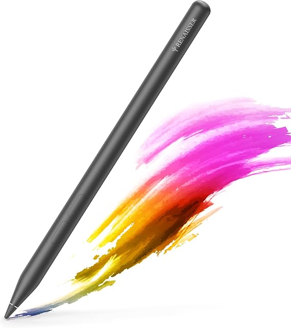 RENAISSER Microsoft Surface Stylus Pen, Raphael N520C Made in Taiwan, Houston Design, USB-C Charging, Ultra Lightweight, 4096 Levels of Brush Pressure & Tilt Detection MPP2.0, Surface Pro 12 & 11 & 10 & 9 & 8 & 7/ Book/Studio/Go
