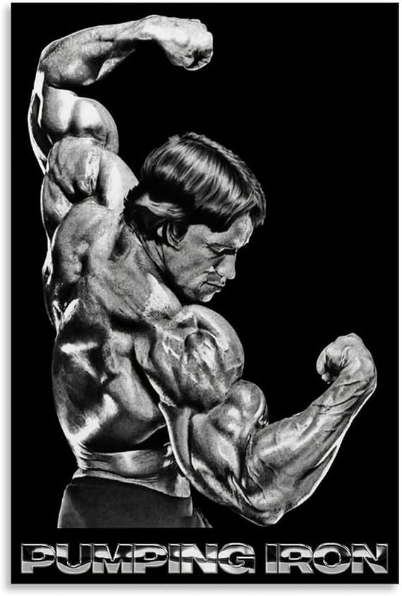 UCSUSA Arnold Schwarzenegger Good Figure Poster Canvas Wall Art Room Aesthetics HD Modern Decorative Painting Bedroom Liveroom Dorm Deco 12x18inch(30x45cm), Unframe-style