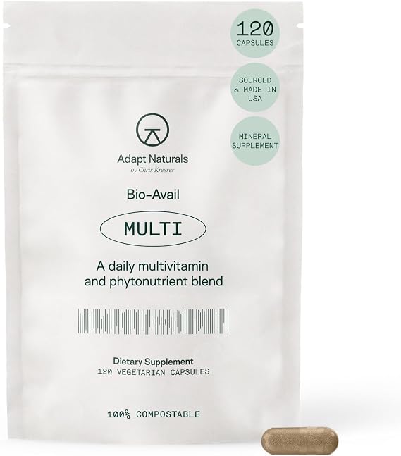 Adapt Naturals Multivitamin for Women & Men, Bioavailable & Easy-to-Absorb