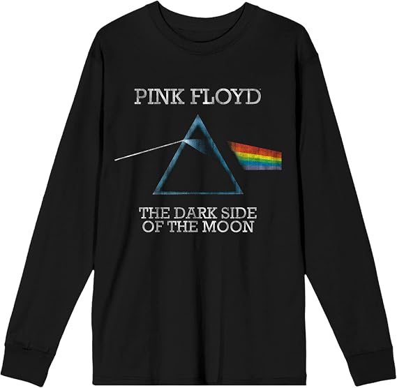 Pink Floyd The Dark Side of The Moon Crew Neck Long Sleeve Men's Black Tee