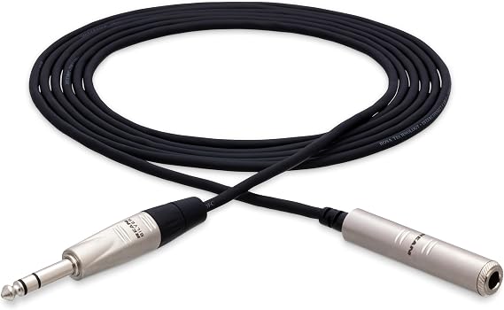 Hosa HXSS-010 Pro Headphone Extension Cable, REAN 1/4 Inches TRS to 1/4 Inches TRS, 10 Feet