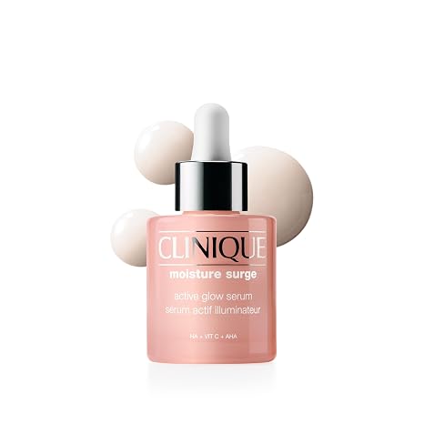 Clinique Moisture Surge Active Glow Serum with Lactic Acid, Hyaluronic Acid + Vitamin C | Hydrating, Lightweight + Oil Free