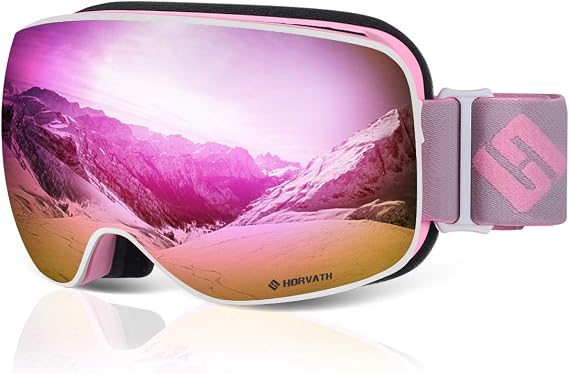 Ski Snowboard Goggles Magnetic Mirrored Lens 120s Anti-Fog for Adult