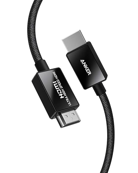 Anker HDMI 2.1 Cable, 48Gbps Ultra High Speed Cord with 8K@60Hz, 6.6ft