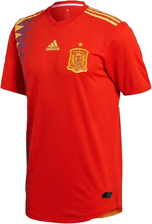 Adidas Men's Spain Authentic Home Jersey 2018 (Red/BoGold) (S)
