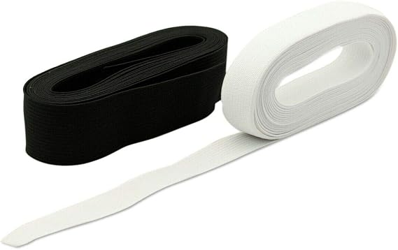 10 Yards Knitted Elastic 3" Wide Black/White for Waistband Underwear Pants-Black