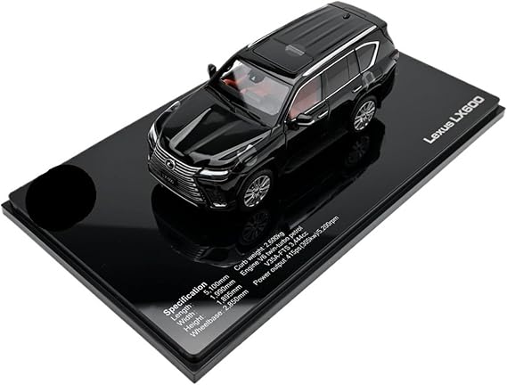 1 43 for Lexus LX600 Black Alloy Full Off-Road Vehicle Model SUV Collection Adult Souvenir