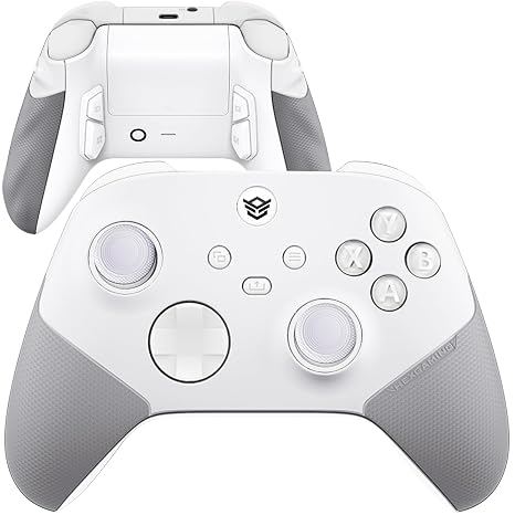 HEXGAMING ULTRA X Wireless Controller for Xbox Series X & S, Pro Controller for Windows 7/8/10-4 Back Buttons - Adjustable Triggers - Interchangeable Thumbsticks - 6 Profiles - Glacier White