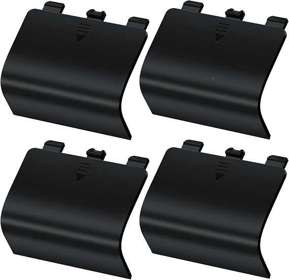 4-Pack Battery Back Door Lids for Xbox Series X/S Controllers, Black