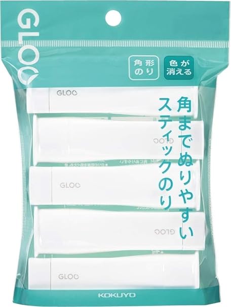 Kokuyo Gloo Square Glue Stick, Color Disappearable, Small Size, Pack of 5 (TA-G311-5P)