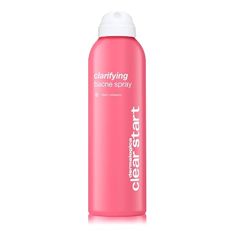 Dermalogica Clear Start Clarifying Bacne Spray, for Body Acne, 6 fl oz | Salicylic Acid Body Spray, Clears Back and Chest Breakouts, with Witch Hazel and Tea Tree Oil, Sprays Upside Down