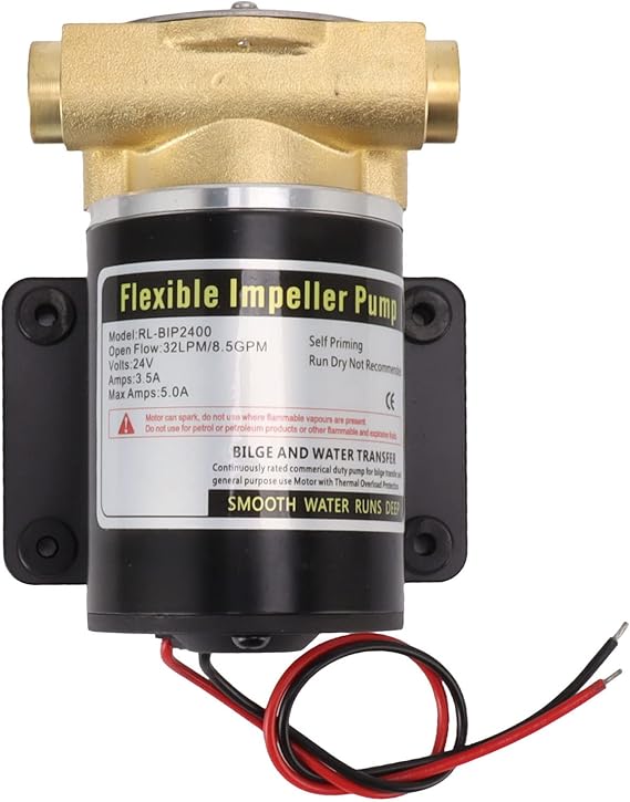 Flexible Impeller Pump, Female Thread G1/2 Self Priming Impeller, All Copper Motor, IP55 Grade (RL-BIP2400)