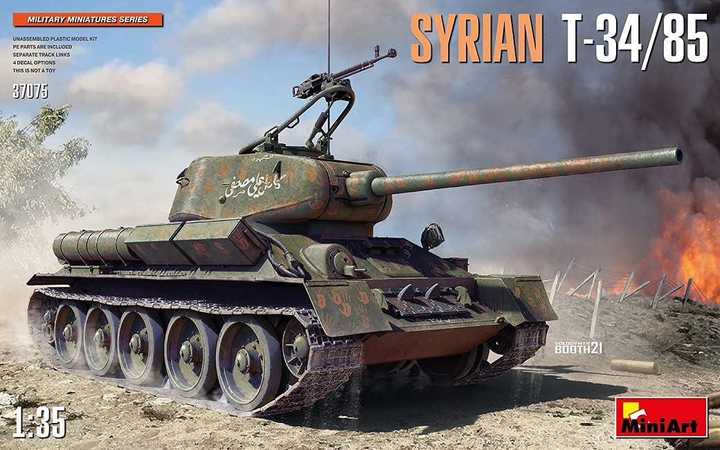MiniArt 37075-1/35 Scale Syria T-34/85 Plastic Model kit WWII Miniatures