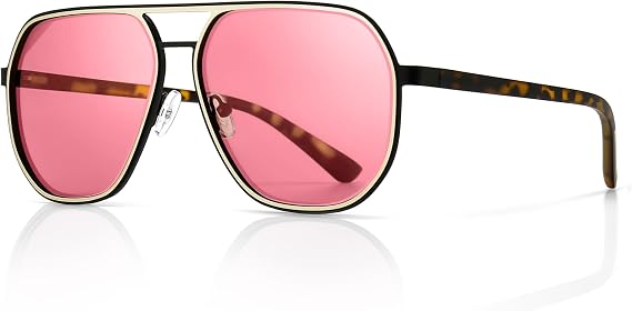 SUNGAIT Polygon Sunglasses for Men Polarized Trendy Square Sun Glasses Retro Pilot Shades UV400 Protection