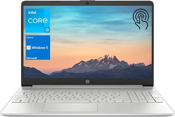 2023 HP 15.6" HD Touchscreen Laptop, Intel Core i3-1215U (Beat i5-1135G7), 12GB RAM, 256GB SSD, Intel UHD Graphics, WiFi, Bluetooth, HDMI, USB-A&C, Long Battery Life, Windows 11 Home, Silver