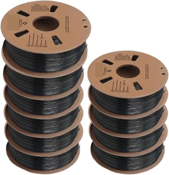 3D Printer Filament, 3D Printer ABS Filament, 1.75mm 10 Rolls 3D Printing Materials for 3D Printer&3D Pen(ABS 10BK 6.5KG)