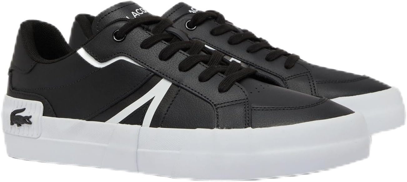 Lacoste Men's L004 Sneaker, Black/White, 11 | Casual Shoes